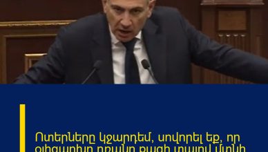 Ոտերները կջարդեմ, սովորել եք, որ օլիգարխը դռանը քացի տալով մտնի պաշտոնյայի մոտ․ Փաշինյան