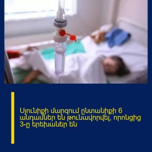 Սյունիքի մարզում ընտանիքի 6 անդամներ են թունավորվել, որոնցից 3-ը երեխաներ են