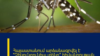 Հայաստանում արձանագրվել է «Չիկունգունիա տենդ» հիվանդության դեպք