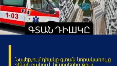 Նայեք՝ում դիшկը գտան նորակառույց շենքի բակում. նյարդերից թույլ մարդկանց խստիվ արգելվում է դիտել