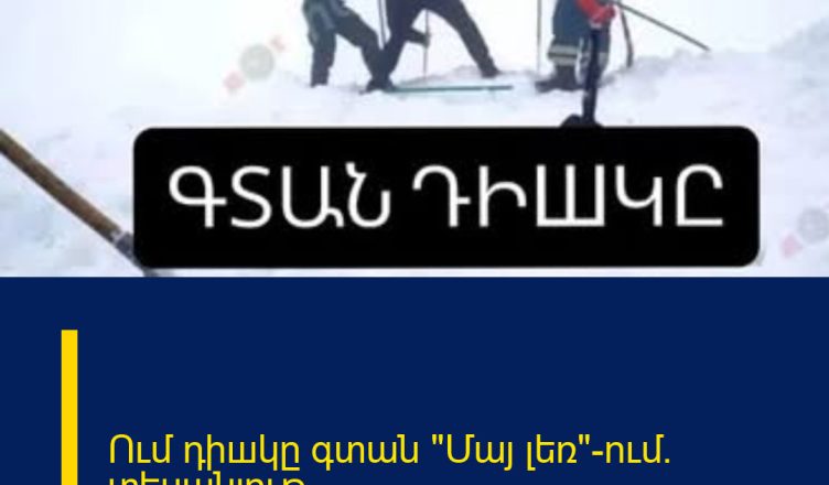 Ում դիшկը գտան «Մայ լեռ»-ում․ տեսանյութ