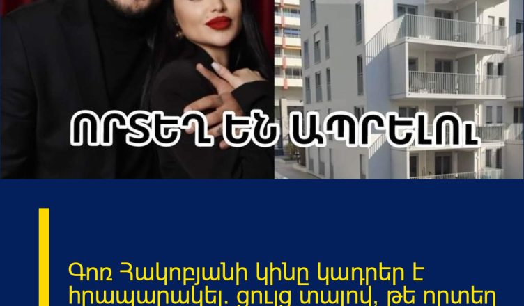 Գոռ Հակոբյանի կինը կադրեր է հրապարակել` ցույց տալով, թե որտեղ են բնակվում Գերմանիայում